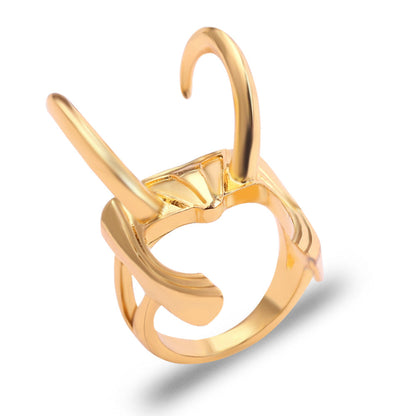 Gold Antler Open Ring
